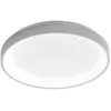Image de Krizia - Plafonnier led dimmable 30W 3000K - Lumière chaude 2600lm, diffuseur opale, cadre blanc satiné, d.27 cm, design moderne