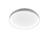 Image de Gea Luce - Krizia - Plafonnier led dimmable 38W 3000K - Lumière chaude 3300lm, diffuseur opale, cadre blanc satiné, d.27 cm, design moderne