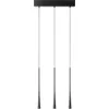 Image de Gea Luce - Dafne - Suspension noire 16,5W lumière chaude 3000K IP20 - Plafonnier led 3 lumières - aluminium blanc satiné