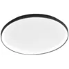 Image de Gea Luce - Krizia - Plafonnier led dimmable 30W 3000K - Lumière chaude 2600lm, diffuseur opale, cadre noir, d.27 cm, design moderne