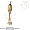 Image de Verdelook - Torche avec rA servoir en mA tal et torches de table en bambou de 35 cm