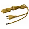 Image de Cordon avec interrupteur et fiche 6A, 2x0.75, or