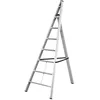 Image de Gierre - Echelle agricole triangulaire en aluminium Trittika 6 marches h 222 cm trois pieds utilise'e en agriculture