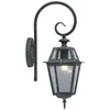 Image de Lanterne Milano avec bras 20x20x50 cm en fonte d'aluminium grise 100 W lampes e'cran de protection en verre pour usage exte'rieur