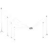 Image de Fabas Luce Lighting - Suspension led Isabella 48 w 3 000 k Dimmable ø 350 cm Aluminium satiné - Lustre métal à forme variable