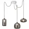 Image de Fabas Luce Lighting - Lustre suspension Fiona led en métal et verre soufflé fumé 3496-47-126 Fabas Luce