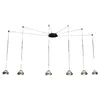 Image de Fabas Luce Lighting - Lustre suspension Arabella led en métal et verre soufflé fumé 3547-46-126 Fabas Luce