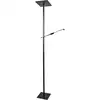 Image de Fabas Luce Lighting - Ideal - Lampadaire led noir en métal H.180 cm Fabas Luce - 2 lumières de 40W et 8W avec led intégrée 3000K