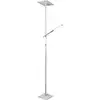 Image de Fabas Luce Lighting - Idéal - Lampadaire led blanc en métal H.180 cm Fabas Luce - 2 lumières de 40W et 8W avec led intégrée 3000K