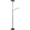 Image de Fabas Luce Lighting - Regina - Lampadaire led noir en métal H.180 cm Fabas Luce - 2 lumières de 36W et 12W avec led intégrée 3000K