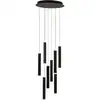 Image de Fabas Luce Lighting - Suspension circulaire Fabas Luce Prado 8 lumières   led 52 w à intensité variable   Rosace ronde noire mate