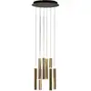 Image de Fabas Luce Lighting - Suspension circulaire Fabas Luce Prado à 8 lumières   led 52 w à intensité variable   Rosace ronde en laiton