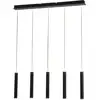 Image de Fabas Luce Lighting - Suspension Fabas Luce Prado 5 lumières - led 33 w dimmable - Noir mat Design linéaire