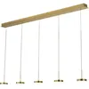 Image de Fabas Luce - Suspension Dunk 5 lumières - led 40W dimmable - Laiton satiné Design linéaire