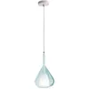 Image de Lustre suspension LED Lila en métal et verre borosilicate Bleu transparent 3481-40-244 Fabas Luce