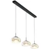 Image de Brena - Suspension Fabas Luce 3 lumières - led 30 w à intensité variable - Design linéaire cognac