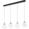 Image de Ariel - Suspension Fabas Luce 4 lumières - led 28W dimmable - Design sphère transparente