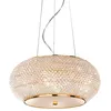 Image de Ideal Lux - Pasha' - Pendentif à 6 ampoules or avec cristaux, E14