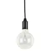 Image de Ideal Lux Edison - Plafonnier à 1 ampoule noir, E27