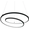 Image de Suspension intégrée LED Swirl décorative noire, 3000K