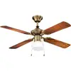 Image de Perenz - Ventilateur de plafond 7064 ob avec lumière, noyer foncé, d.105 cm, 4 pales, moteur ac 50W silencieux, ampoule E27