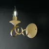Image de Applique en fer ivoire doré décapé une lumière 22x h18 cm
