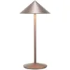 Image de Zafferano - Lampe de table led rechargeable Pina l Desk bronze, 6W, IP65, variateur tactile, tête magnétique, intérieur/extérieur