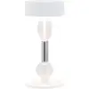 Image de Zafferano - Royal Family Wi-Fi - Lampe de table led intelligente rechargeable, variateur tactile, autonomie 36 h - Aluminium blanc et verre soufflé