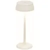 Image de Lampe de table LED Wi-Fi connectée Zafferano Sister Light blanc nacré rechargeable dimmable 2200-2700-3000-4000K 3,2W h33cm