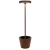 Image de Poldina Reverso Solar l Corten - Lampadaire led solaire et rechargeable 11,7W - Lampadaire extérieur et intérieur H.156cm