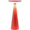 Image de Zafferano - Damina - Lampe de table led rechargeable, variateur tactile, autonomie 8 h, IP65 - Sans fil, finition aluminium rouge