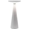 Image de Zafferano - Damina - Lampe de table led rechargeable, variateur tactile, autonomie 8 h, IP65 - Sans fil, finition aluminium gris