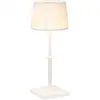 Image de Lampe de table rechargeable à LED Poldina Classic Zafferano avec variateur tactile - Design élégant sans fil, blanche