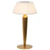 Image de Zafferano - Lampe de table rechargeable tactile à led Flaminia Design classique sans fil, dorée