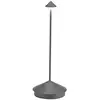 Image de Lampe de table LED Pina Pro, gris foncé, rechargeable et dimmable, sans fil, Safran, 2200-2700-3000K, IP54, autonomie 12 heures