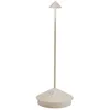 Image de Lampe de table LED Pina Pro Sand, rechargeable et dimmable, sans fil, Safran, 2200-2700-3000K, IP54, autonomie 12h