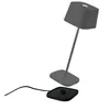 Image de Lampe de table LED rechargeable et dimmable Zafferano Ofelia Pro Gris foncé - 2200-2700-3000K - Autonomie maximale 9h