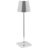 Image de Lampe de table LED Zafferano Poldina Pro en chrome poli, rechargeable et dimmable avec une autonomie allant jusqu'à 12 heures