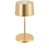 Image de Lampe de table mini LED Zafferano Olivia Pro, or jaune, rechargeable et dimmable - 2200-2700-3000K, 9 heures à puissance maximale
