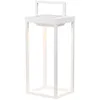 Image de Lanterne solaire 2 led 37,3 cm - Lampe murale et de table 2 w avec batterie et capteur crépusculaire - Blanc - Zafferano