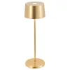 Image de Lampe de table LED Zafferano Olivia Pro, or jaune, rechargeable et dimmable - 2200-2700-3000K, 9 heures à puissance maximale