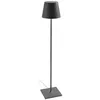 Image de Zafferano - Lampadaire Poldina Gris Foncé 230V avec prise Lampadaire 28x150cm Design Moderne en Aluminium