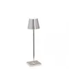 Image de Zafferano - Lampe de table led Poldina Pro Micro Chrome Poli, rechargeable et dimmable avec une autonomie allant jusqu'à 12 heures