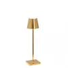 Image de Zafferano - Lampe de table led Poldina Pro Micro Polished Gold, rechargeable et dimmable avec une autonomie allant jusqu'à 12 heures