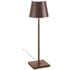 Image de Zafferano - Lampe de table Poldina Corten avec cable 230V led dimmable 11x38 cm Design moderne en aluminium