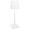 Image de Zafferano - Poldina l Desk Lampe de table led blanche rechargeable et dimmable avec autonomie jusqu'à 12 heures