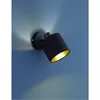 Image de Iperbriko - Spot Tommy 1xE14 Tissu Noir Et Noir-Or L12 cm Trio Lighting
