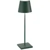 Image de Zafferano - Lampe de table led Poldina Pro Vert Foncé, rechargeable et dimmable avec une autonomie allant jusqu'à 12 heures