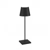 Image de Lampe de table LED Zafferano Poldina Pro noire rechargeable dimmable autonomie jusqu'à 12 h IP65 usage extérieur