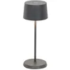 Image de Zafferano - olivia pro micro led lampe de table Gris foncé rechargeable et dimmable